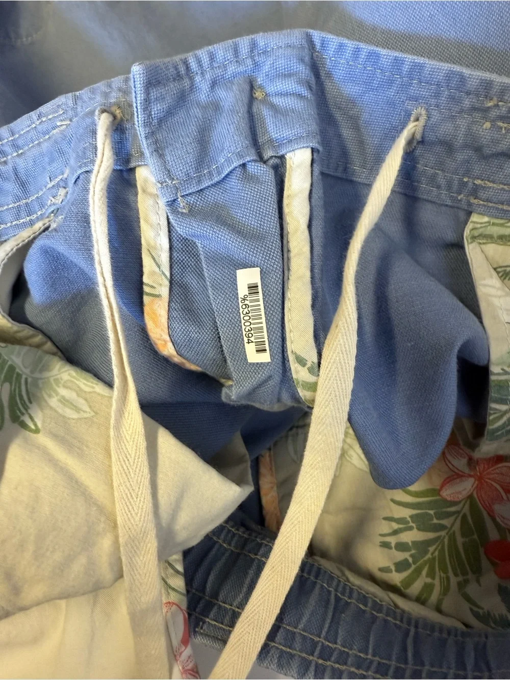 Tommy Bahama Slate Blue Flat-Front Men's Shorts Cotton Linen Blend Size Large - Picture 4 of 9